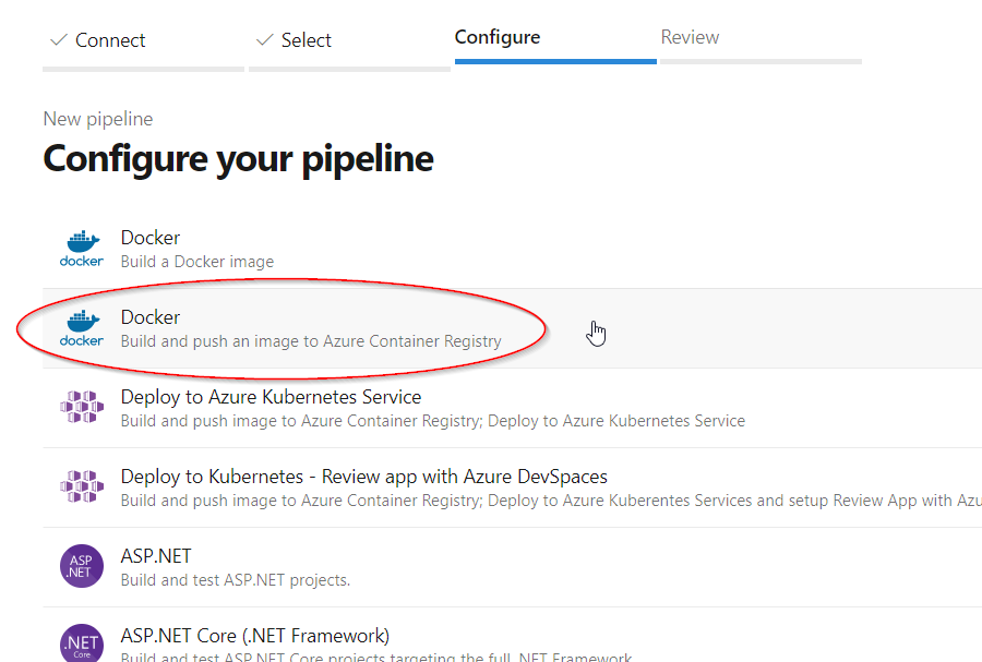 Azure DevOps - Configure Pipeline Docker